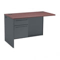 Hon-38000 Series Flush Return, Left, 48W X 24D X 29-1/2H, Charcoal/Mahogany