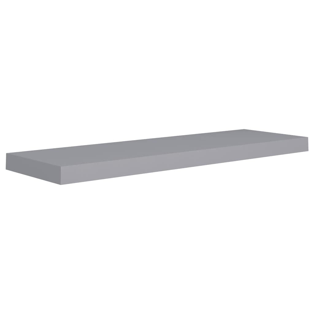 vidaXL - Wall Mounted Floating Shelf in Gray, Honeycomb MDF & Metal, Easy Install, Versatile Display Shelf, Ideal for Home Decor