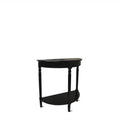 Convenience Concepts French Country Half-Round Entryway Table with Shelf, Black