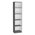 Tuhome Home Xs Bookcase with 5Tier Shelves and Slim Design Multi-Color Enginereed Wood