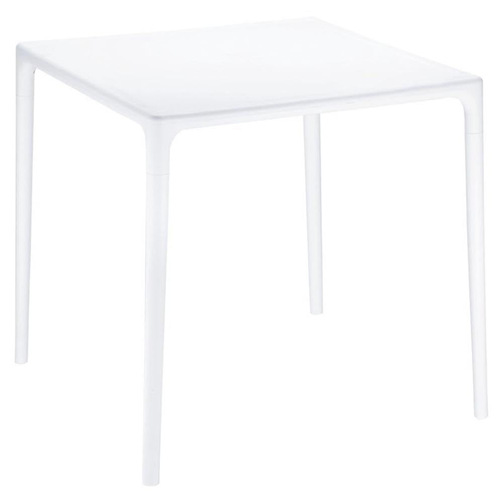 Compamia Mango 28 Square Patio Dining Table in White, Commercial Grade