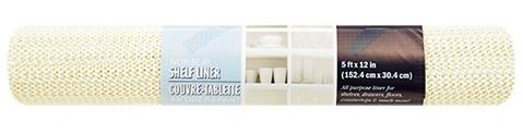 Non-Skid Grip Shelf Liner Drawer and Cabinet Shelves Non-Slip Liner 12 X 60 White