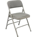 2300 Series Triple Strength Upholstered Folding Chair [Set of 4] Color: Gray/Gray Frame
