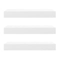 Kiera Grace Stockholm Maine Floating Shelves, Modern Wall Mounted Hanging Shelf for Bedroom, Kitchen, 12, White, 3Pack