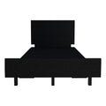 TUHOME Kaia Twin Bed Base Engineered Wood Beds in Black