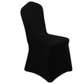 iEventStar Stretch Spandex Dining Chair Cover Covers Slipcover for Wedding Banquet Dining Room(Black)