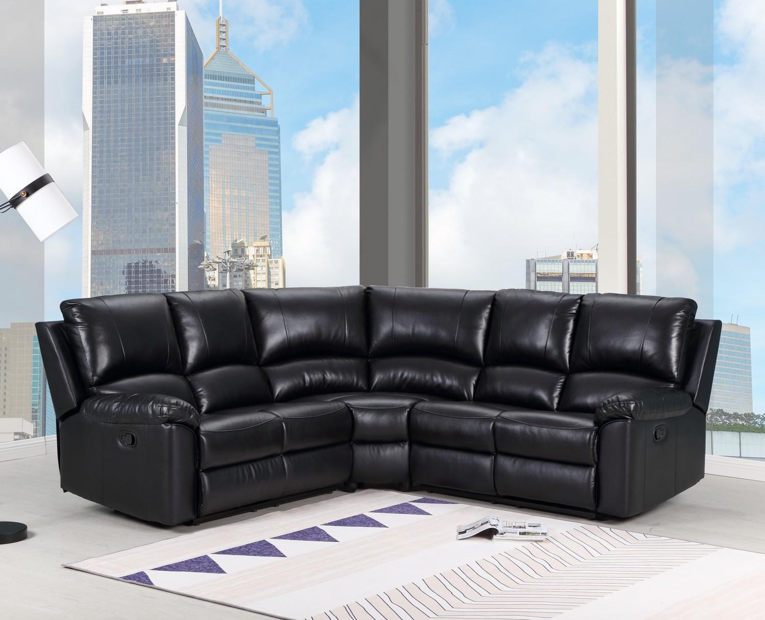 80 X 80 X 39 Black  Sectional