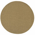 8 Round Solid Tan Indoor Outdoor Area Rug