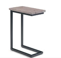 Skyler Solid Mango Wood and Metal 18 inch Wide Rectangle Industrial C Side Table in Birch, Fully Assembled
