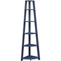Convenience Concepts Newport 6 Tier Corner Bookshelf, Cobalt Blue