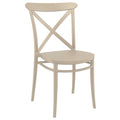 Compamia Cross Resin Indoor Outdoor Chair - in Taupe Finish (Set of 2)