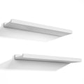 Love-KANKEI Floating Shelves Wall Mounted Set of 2, 24 Inch Wood Storage Wall Shelves for Bedroom Living Room Bathroom Kitchen O