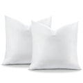 OTOSTAR Pack of 2 Down and Feather Throw Pillow Inserts, 26 x 26 Soft Fluffy Square Pillow Inserts with 100% Cotton Cover Decora