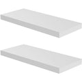 JPND Floating Shelf, Set of 2 Wall Shelf, 24 in W x 12.75 in D x 2 in H Wooden Floating Wall Shelf with Invisible Brackets for L
