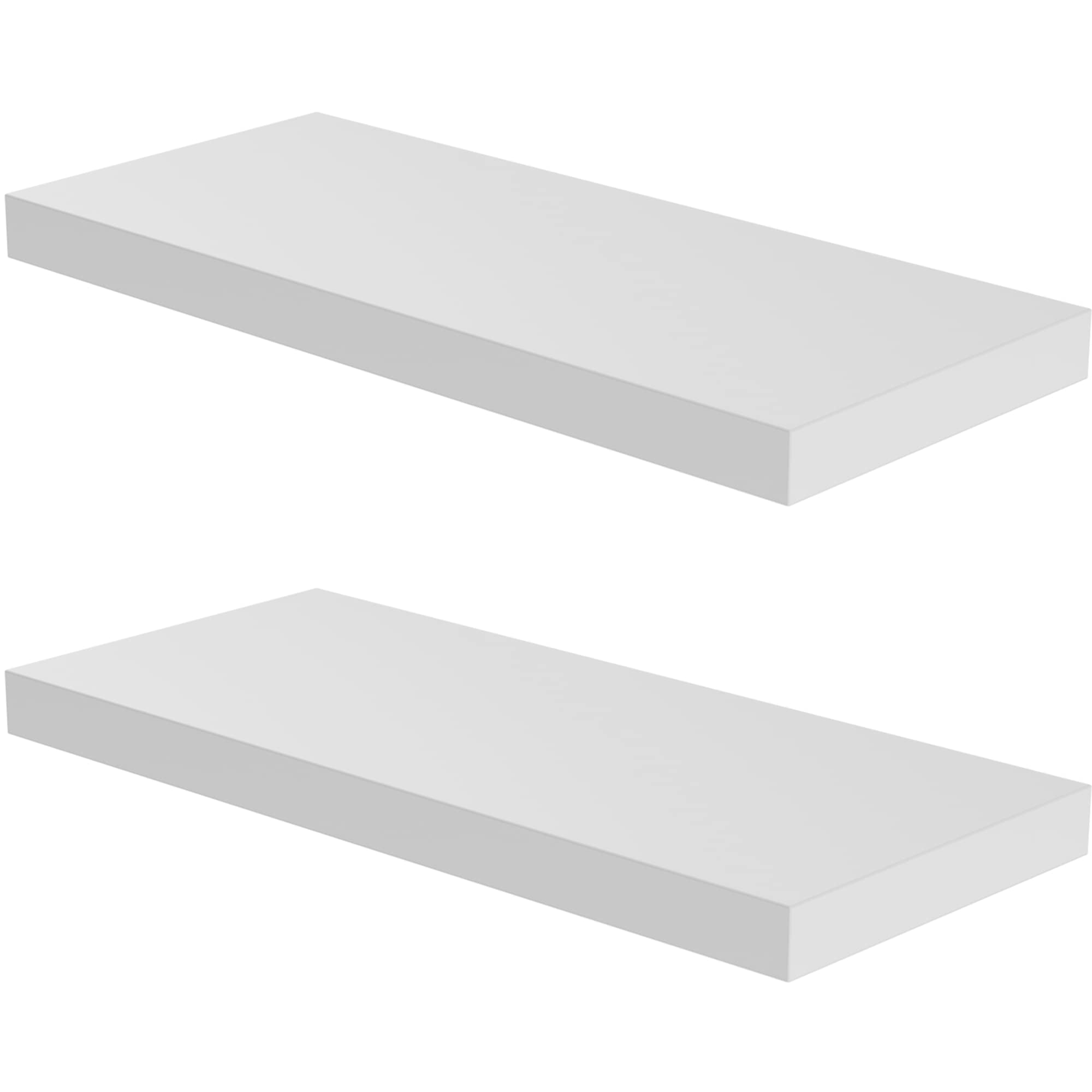 JPND Floating Shelf, Set of 2 Wall Shelf, 24 in W x 12.75 in D x 2 in H Wooden Floating Wall Shelf with Invisible Brackets for L