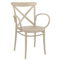 Compamia Cross XL Resin Outdoor Arm Chair Taupe (Set of 2)