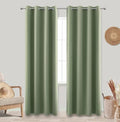 Sage Green Blackout Curtains 96 Inches Long for Living Room 2 Panels Set Black Out Thermal Insulated Light Blocking Room Darkeni