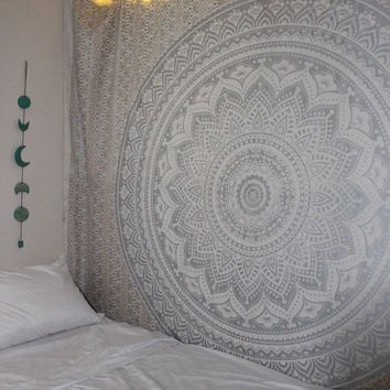 Popular Handicrafts Tapestry Wall Hanging Hippie Ombre Mandala Bohemian Hippy Intricate Metallic Shine Indian Tapestries Bedspre