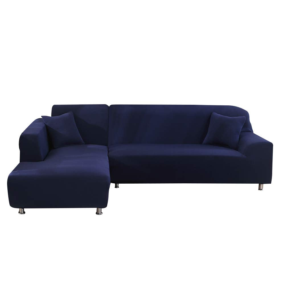 MIFXIN Sectional Sofa Covers L Couch Slipcover 2 Piece Stretch Soft 3 Seat Sectional Couch L-Shaped Corner Sofa Furniture Protec