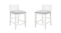 Graham Set of 2 White Finish Upholstered Seat Counter Height Chair