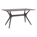 Compamia Ibiza 55 Patio Dining Table in Brown, Commercial Grade