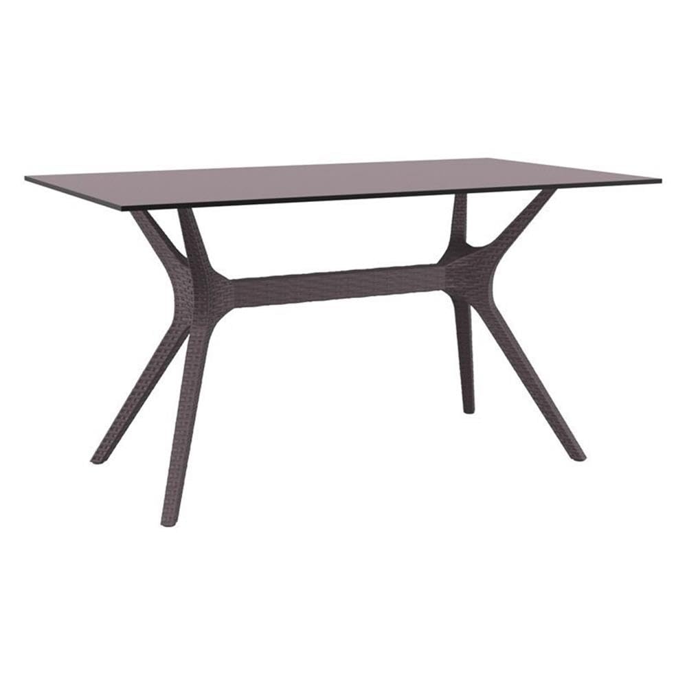 Compamia Ibiza 55 Patio Dining Table in Brown, Commercial Grade