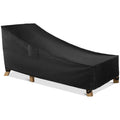 WLEAFJ Patio Chaise Lounge Cover Waterproof, Heavy Duty Outdoor Lounge Chair Covers, Black Durable Patio Furniture Covers, 78L x