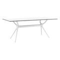Compamia Air 71 Patio Dining Table in White, Commercial Grade