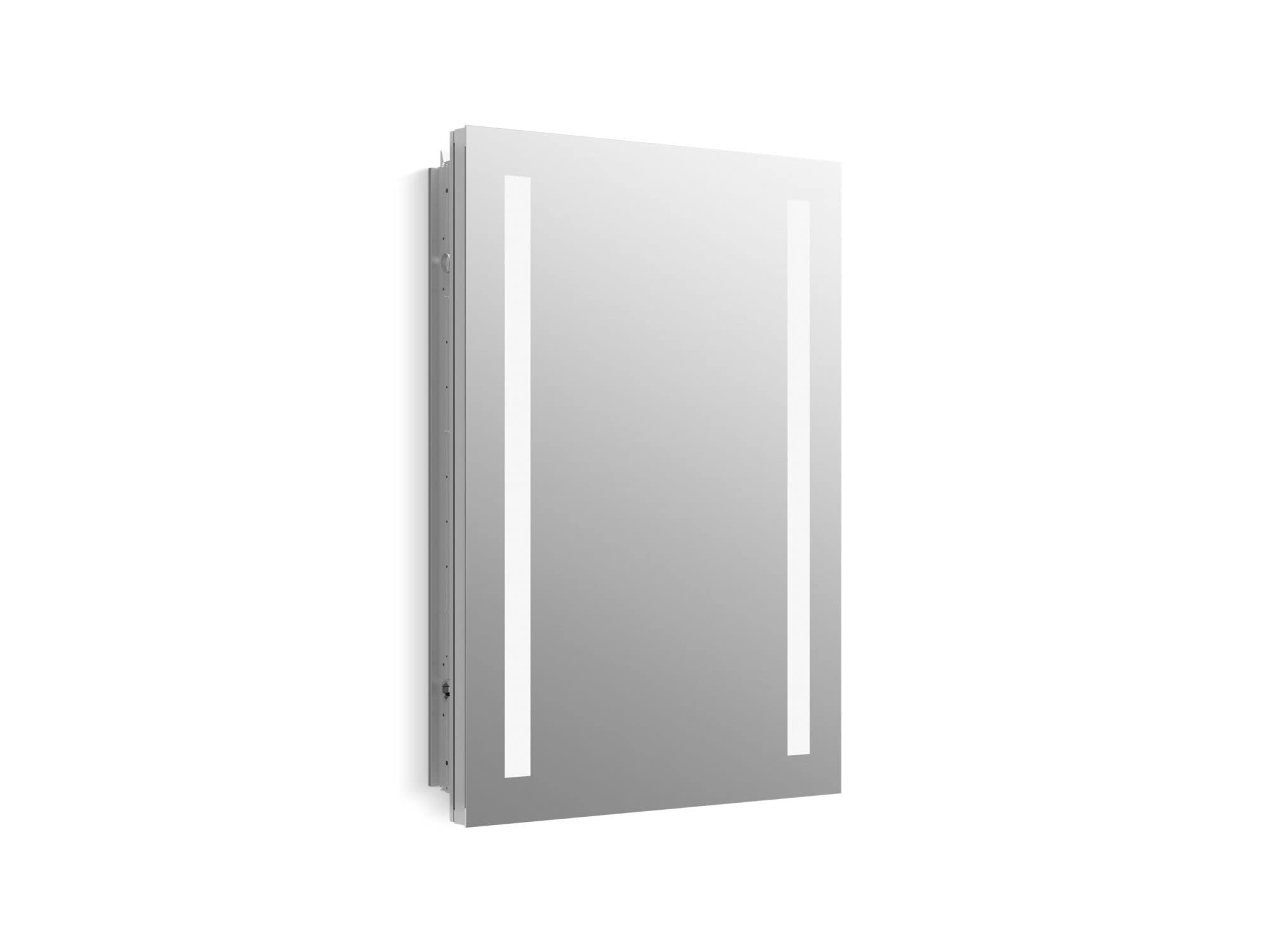 Kohler Verdera 20 in. W x 30 in. H Surface-Mount Lighted Medicine Cabinet Anodized Aluminum