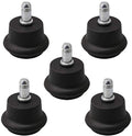 5PCS Bell Glides 2 Replacement Office Desk Chair or Stool Swivel Caster Wheels,Easy Conversion from Wheeled Casters to Stationar