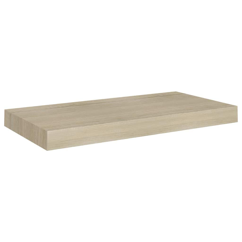 vidaXL Modern Floating Wall Shelf, Oak Honeycomb MDF with Invisible Mounting System - Ideal for Books, Awards, and Collectibles,