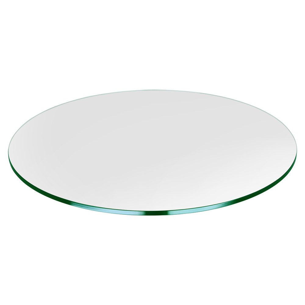 Dulles Glass 23 Round Glass Table Top - Tempered- 1/4 Thick - Flat Polished Glass