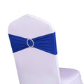 WENSINL Pack of 100 Wedding chair Sash, Elastic chair Bands with Buckle Slider, chair Bows for Wedding Decorations, Without Whit