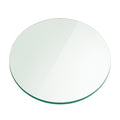 Fab Glass and Mirror 16 Inch Round 3/8 Inch Thick Flat Polish Tempered Glass Table Top, 16, Clear