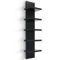 Homaterial 5 Tier Shelvesl, Vertical Column Wall Decor Mount Floating Shelves for Bedrooms, Living Rooms, Natural Finish Wall Sh