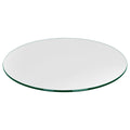 Dulles Glass 38 Round Glass Table Top - Tempered- 3/8 Thick - Pencil Polished Glass