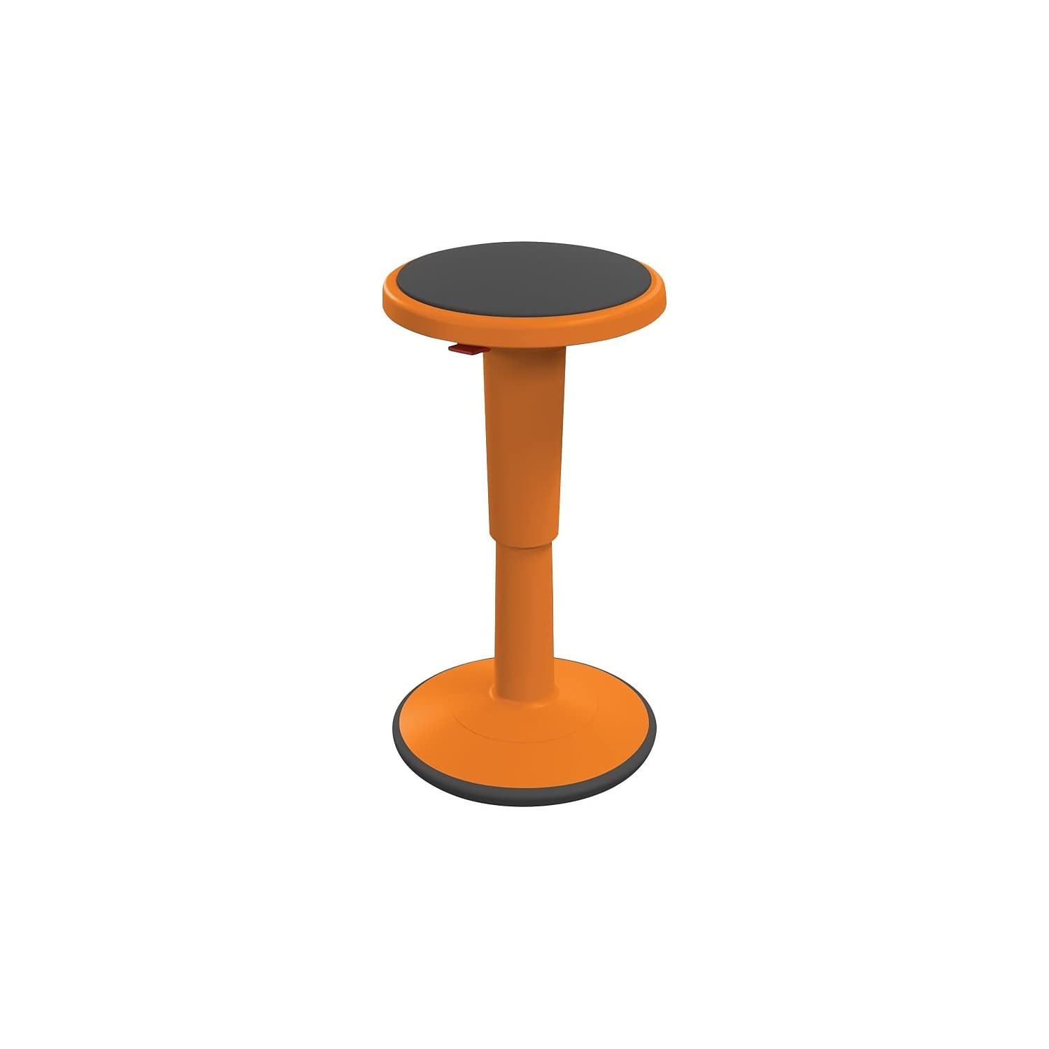 MooreCo 17-24 Plastic Hierarchy Height Adjustable Grow Tall Stool in Orange