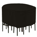Izzybang 94 Inch Tall Round Patio Bar Height Table and Chair Set Cover Heavy Duty Waterproof High Outdoor Table Chair Set Covers