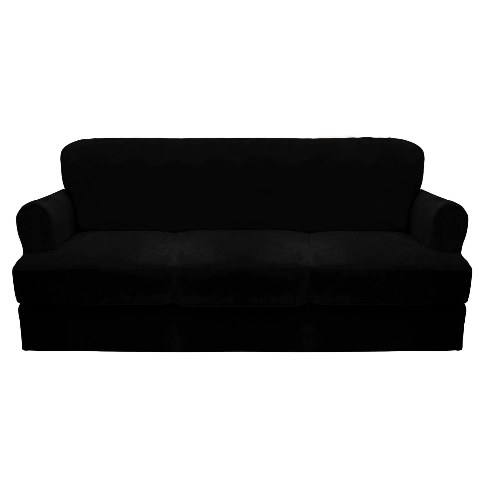 CUCRAF Cushion Sofa Cover 4 Piece Slipcovers, Soft Thick Velvet Couch Cover for Living Room, Washable High Stretch Furniture Pro