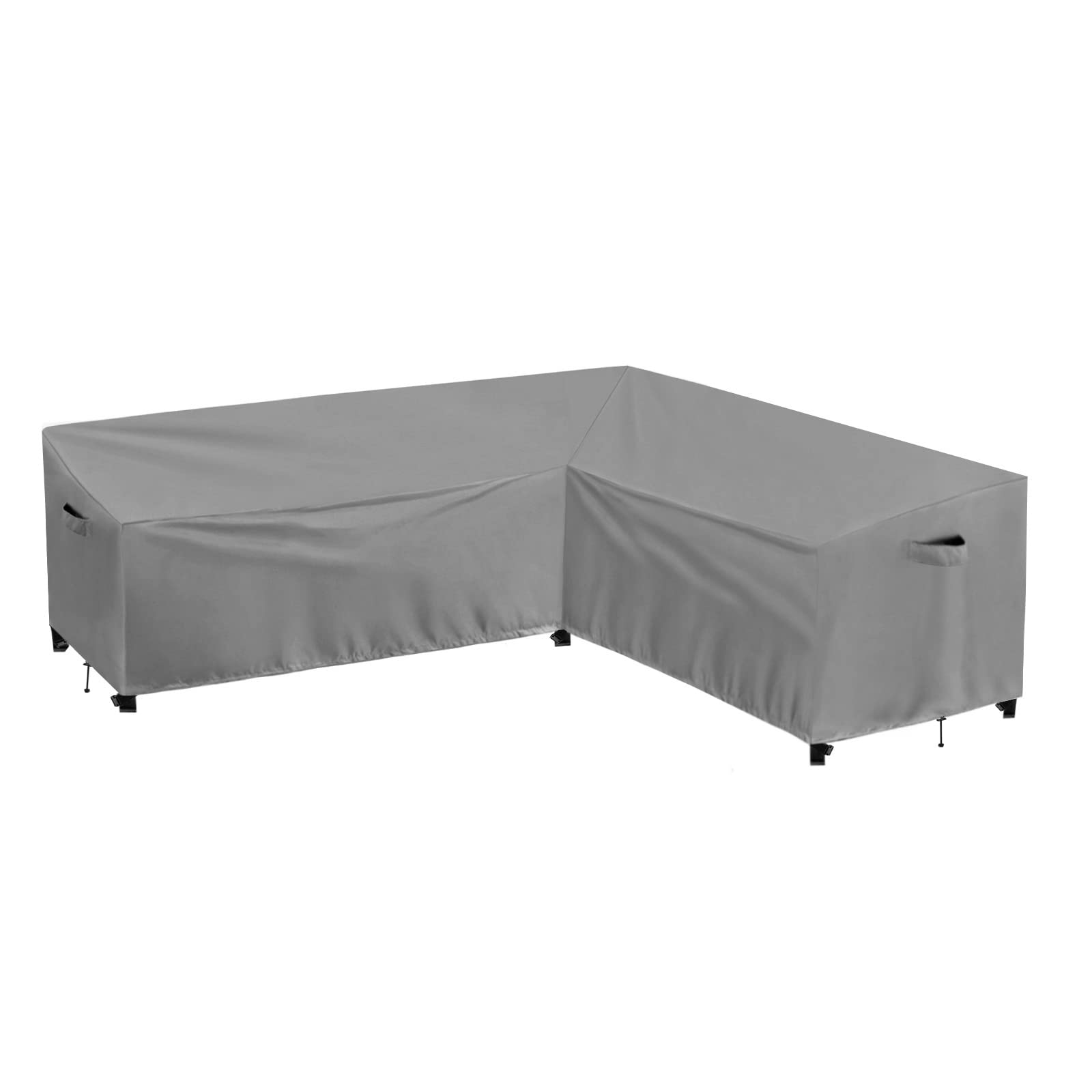PureFit Outdoor Sectional Sofa Cover Waterproof L Shaped Patio Furniture Covers for Deck, Lawn and Backyard, 104   x83    Right 