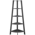 Convenience Concepts Newport 5 Tier Wide Corner Bookcase, Weathered Gray
