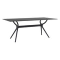 Compamia Air 71 Patio Dining Table in Black, Commercial Grade