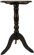 Decor Therapy Simplify Pedestal Accent Table, Aged Cherry 15 x 15 x 24