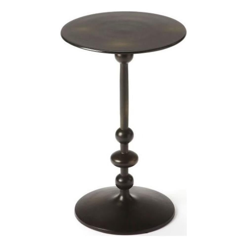 Butler Zora Black Iron Pedestal End Table