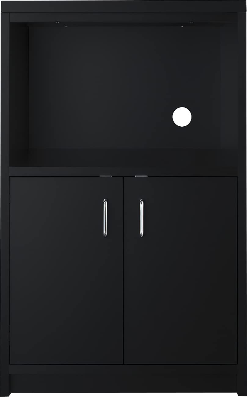 Summit Appliance CWM1ADA 2-Door Microwave Cabinet, Black; ADA Compliant Height; 2-Door Cabinet with Removable Shelving; 12.5 H x