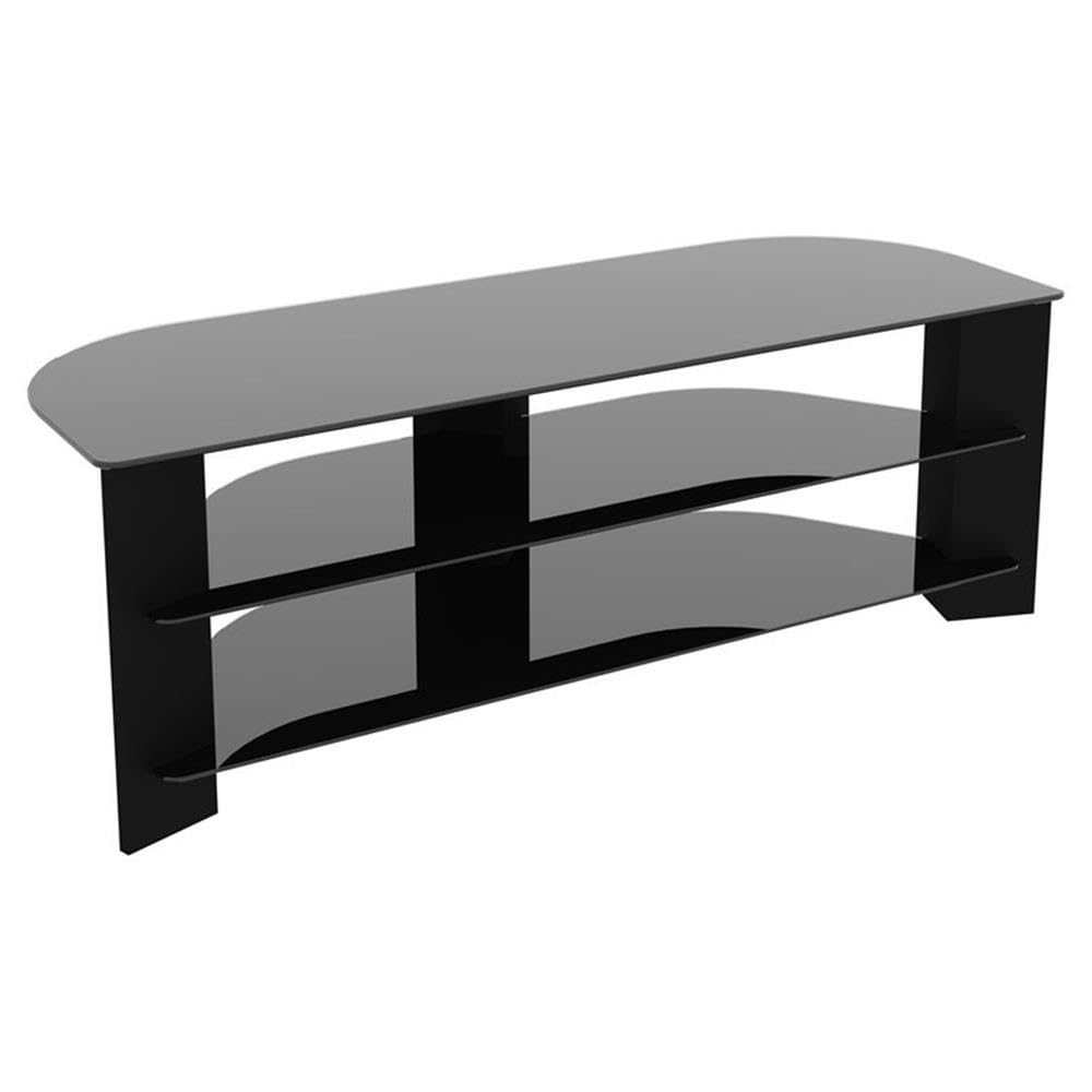 AVF FS1300VARBB-A Varano TV Stand with Black Glass Shelves, and Black Wood Legs. Fits Most (not All) TVs in These Sizes: 30, 32,