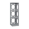 Convenience Concepts Omega 3 Tier Corner Bookcase, Gray