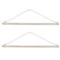 Beyeutao Wood Tapestry Hanging Telescopic Rod Wooden Tapestries Hanger Room Adjustable 16-28 Inch 2Pack Wall Hanging Bar Banner 