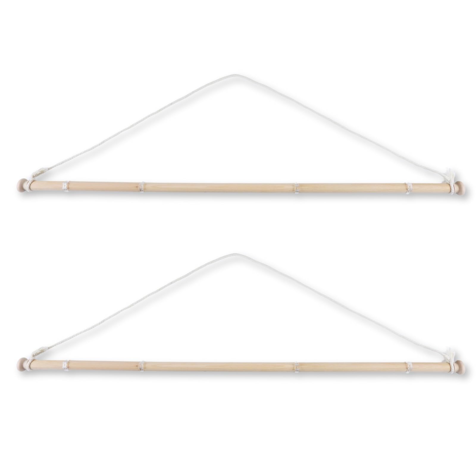 Beyeutao Wood Tapestry Hanging Telescopic Rod Wooden Tapestries Hanger Room Adjustable 16-28 Inch 2Pack Wall Hanging Bar Banner 