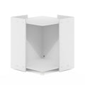 Furinno Peli Multipurpose End Table with Storage, Solid White, Cube